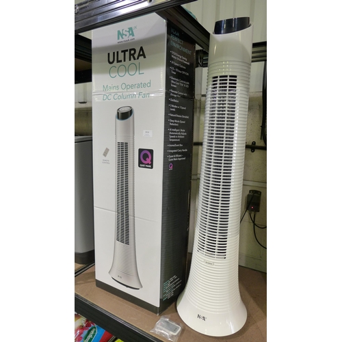 3019 - NSA White Column Fan with Remote. Original RRP £104.16 + VAT (300-69) *This lot is subject to VAT