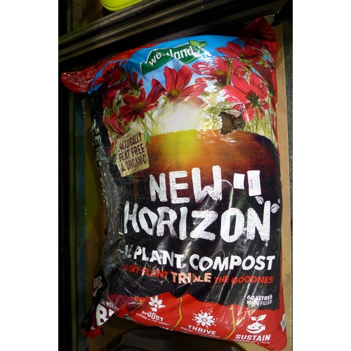 3024 - New Horizon Compost (Peat Free) Approx 60L  ( 301 - 1 )   * This lot is subject to vat