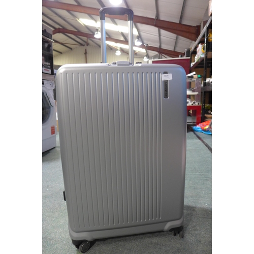 3028 - Samsonite Amplitude Large Silver Hardside  Suitcase (300-25) *This lot is subject to VAT