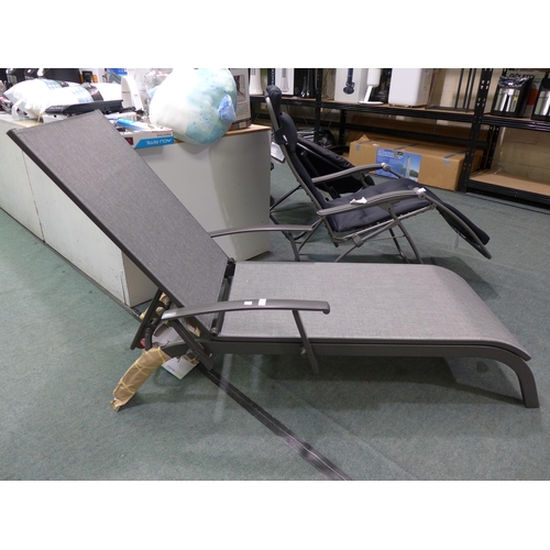 3041 - Sling Commercial Grey Chaise Lounge, original RRP £124.99 + VAT (300-167) *This lot is subject to VA... 