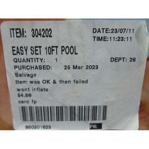 3056 - Easy Set 10Ft Pool          ( 301 - 97 )   * This lot is subject to vat