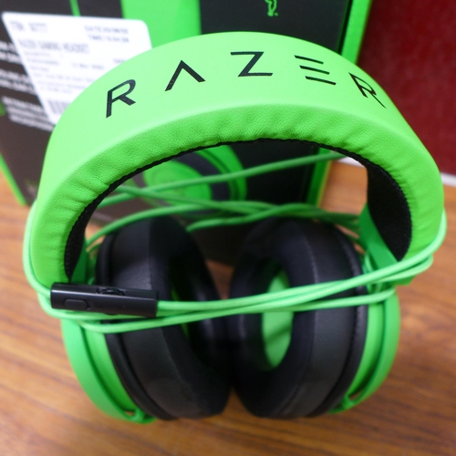 3073 - Razer Kraken Green Gaming Headset  (296-204)   * This lot is subject to vat