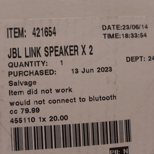 3081 - JBL Link Portable Speaker Twin Pack  (300-26) *This lot is subject to VAT