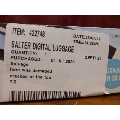 3099 - Salter Digital Luggage Scales - (40KG Max)   ( 301 - 78 )   * This lot is subject to vat