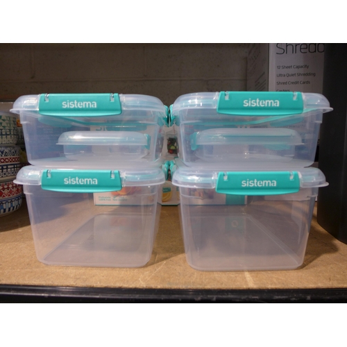 3172 - Six Sistema Klip It Plus storage tubs  (296-209)   * This lot is subject to vat