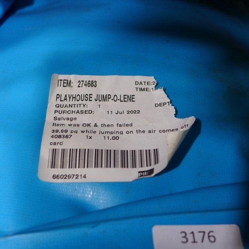 3176 - Two Playhouse Jump-O-Lene inflatables  (296-202,248)   * This lot is subject to vat