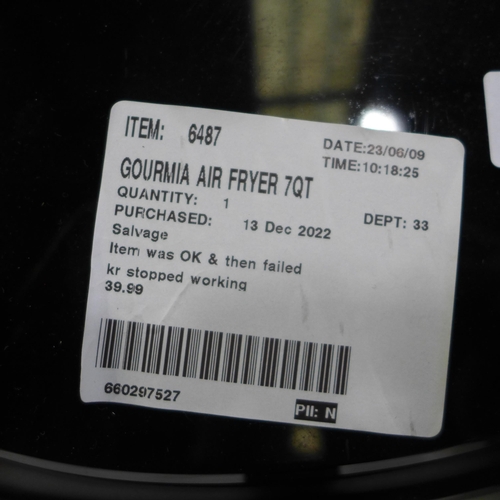 3195 - Gourmia Air Fryer 7Qt      (296-236)   * This lot is subject to vat