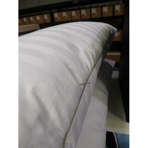 3207 - Two Hotel Grand Down Roll jumbo pillows (300-59) *This lot is subject to VAT