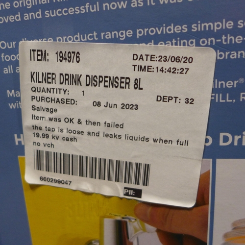 3211 - Kilner Drink Dispenser 8L  (300-35) *This lot is subject to VAT