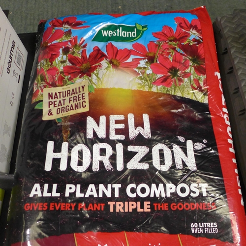 3225 - Two New Horizon Compost (Approx. 60L each)  Peat Free (300-44,45) *This lot is subject to VAT