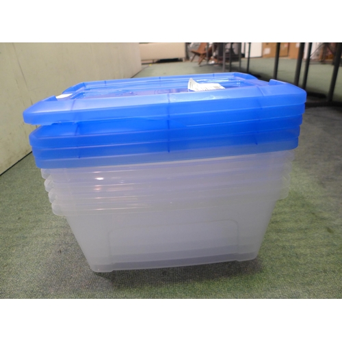 3262 - Five Iris 15L Storage Boxes (Damaged Lids)  (296-95)   * This lot is subject to vat