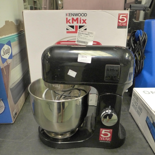 3279 - Kenwood kMix Stand Mixer in Black (Model No: KMX750AB) original RRP £199.99 + VAT (300-125) *This lo... 