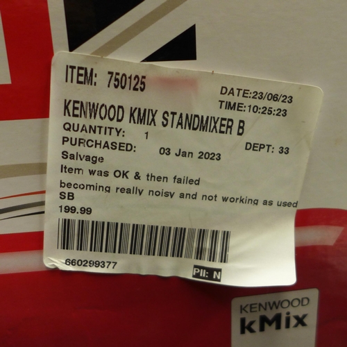 3279 - Kenwood kMix Stand Mixer in Black (Model No: KMX750AB) original RRP £199.99 + VAT (300-125) *This lo... 