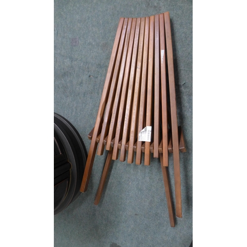 3282 - Two Melino Wooden Chairs  (300-165,166) *This lot is subject to VAT