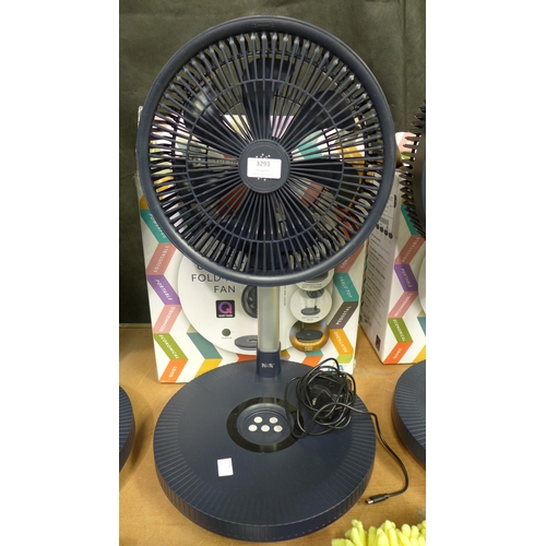 3293 - Nsa Folding Stand Fan  (300-127) *This lot is subject to VAT