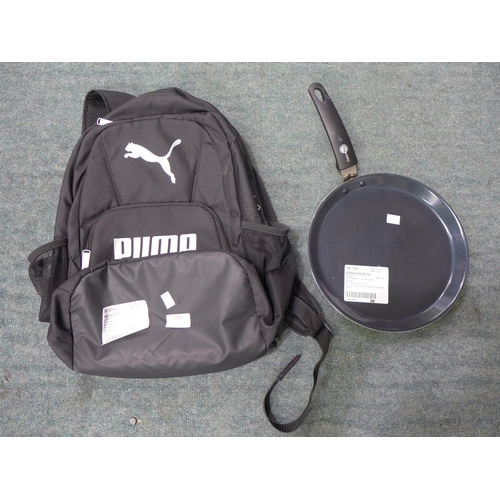 3296 - Greenpan Pancake Pan (28cm) and a Puma Backpack (300-123,129) *This lot is subject to VAT