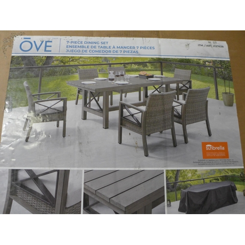 1425A - Ove Decors Austin 7 piece Dining Set and Cover, original RRP £1416.66 + vat (295-43)(Item is boxed a... 