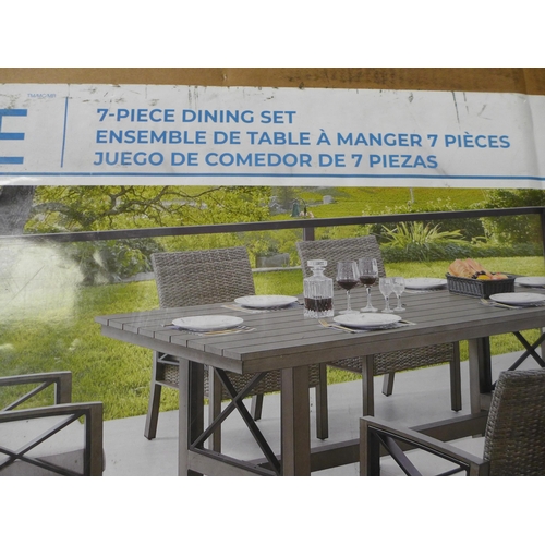 1425A - Ove Decors Austin 7 piece Dining Set and Cover, original RRP £1416.66 + vat (295-43)(Item is boxed a... 