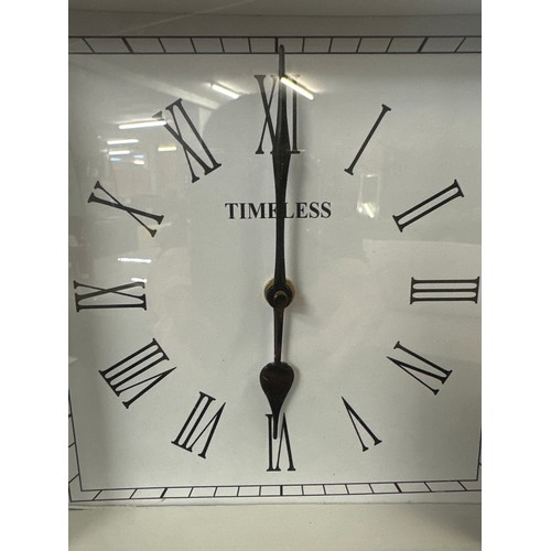 1308 - A square nickel table clock (16978227)    #