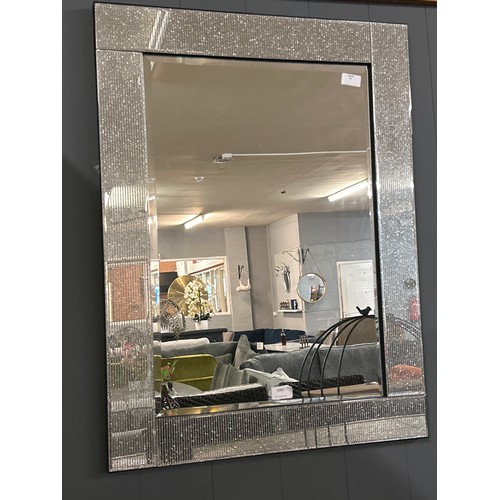 1383 - A modern wall mirror with bevelled edge glass, 60 x 80cms (PO916-GY24)   #