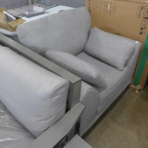 1443 - A grey fleck upholstered armchair