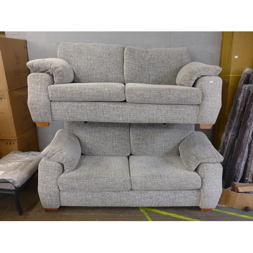 1514 - A pair of Whisper grey three seater sofas * this lot is subject to VAT