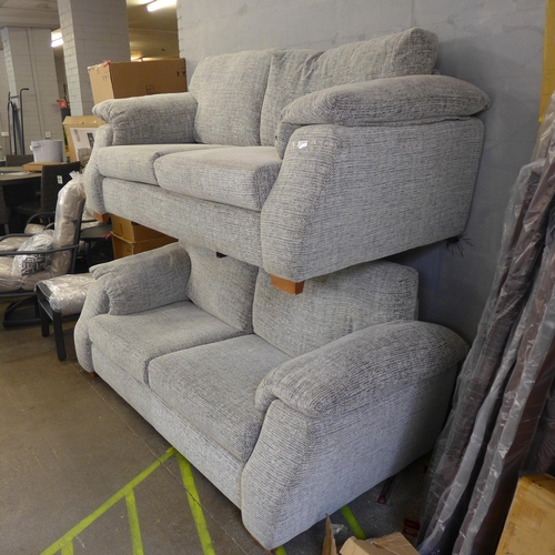 1514 - A pair of Whisper grey three seater sofas * this lot is subject to VAT