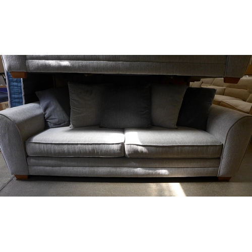 1515 - A pair of grey Dahlia four seater sofas (one scatter back) * this lot is subject to VAT