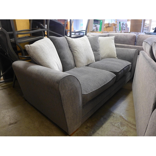 1529 - A pair of dark grey Dahlia two and three seater sofas, one scatter back * this lot is subject to VAT