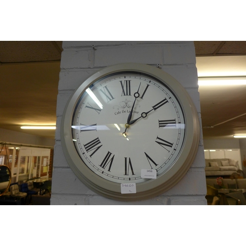 1456 - A grey roman numerals wall clock