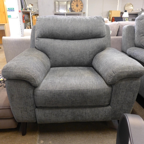 1481 - Grace charcoal fabric armchair with power recline, Original  RRP £499.99  (4177-13)   * This lot is ... 