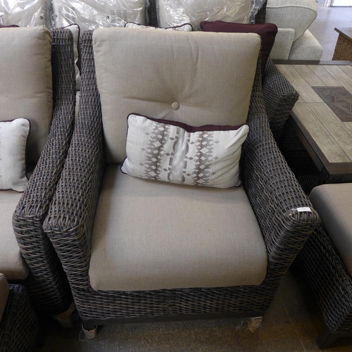 1485 - Agio Mckenzy 6 piece woven deep seating set, Original  RRP £1999.99 - Repaired table, Slight twist o... 