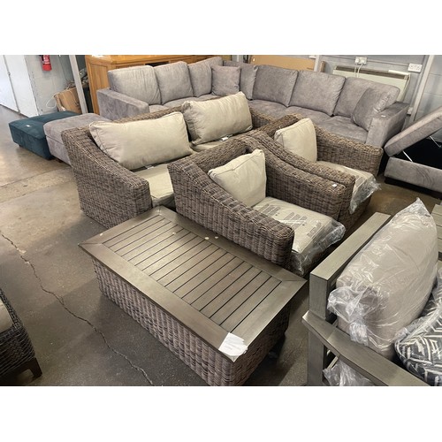 1493 - Ove Decors Denver 4 piece woven deep seating set   , Original  RRP £1499.99 - not standard cushions ... 