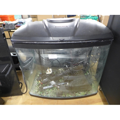 2340 - A JED fish tank with tropical tank attachments and accessories including lights and pump