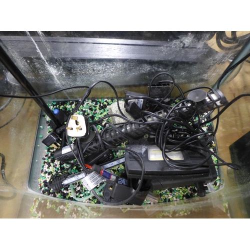 2340 - A JED fish tank with tropical tank attachments and accessories including lights and pump