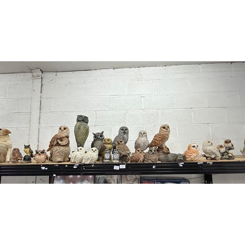 2129 - An owl ornament collection including Tawny, Barn, etc.