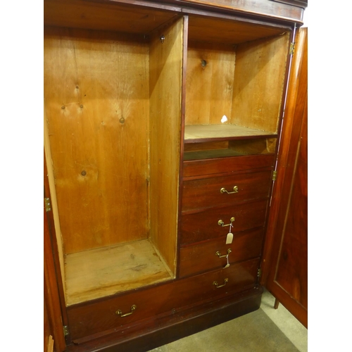 200 - A Victorian mahogany two door wardrobe