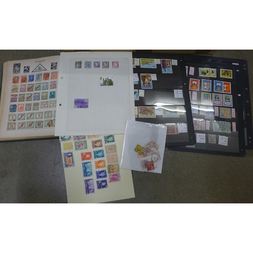 1099 - Stamps; a box of stamps, covers, etc., loose and in albums **PLEASE NOTE THIS LOT IS NOT ELIGIBLE FO... 