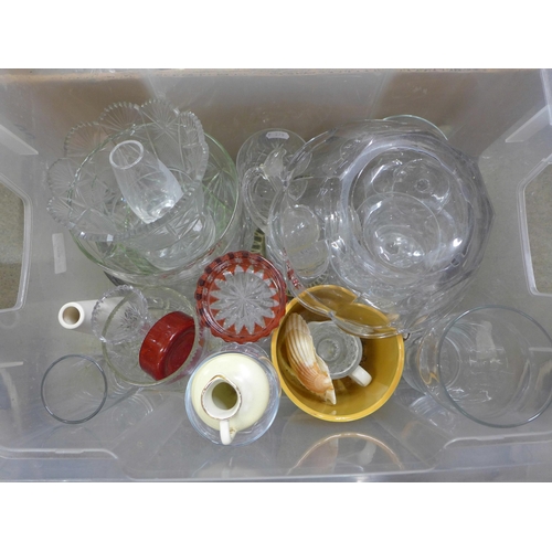 1100 - A large collection of china and glassware (3 boxes) **PLEASE NOTE THIS LOT IS NOT ELIGIBLE FOR POSTI... 