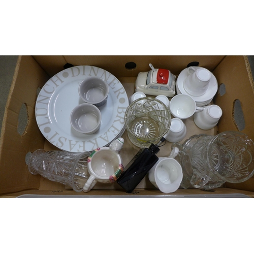 1100 - A large collection of china and glassware (3 boxes) **PLEASE NOTE THIS LOT IS NOT ELIGIBLE FOR POSTI... 