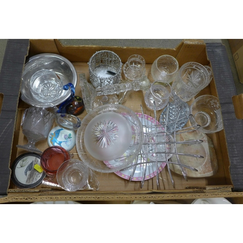 1100 - A large collection of china and glassware (3 boxes) **PLEASE NOTE THIS LOT IS NOT ELIGIBLE FOR POSTI... 