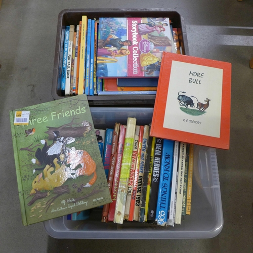 1101 - Two boxes of children's annuals and books **PLEASE NOTE THIS LOT IS NOT ELIGIBLE FOR POSTING AND PAC... 