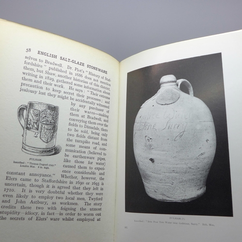 630 - One volume; The A.B.C. of English Salt-Glaze Stoneware by J.F. Blacker, 1922