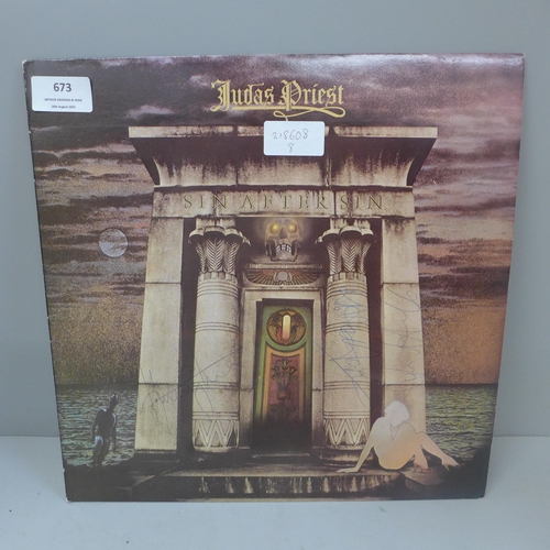 673 - A Judas Priest signed LP