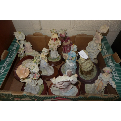 697 - Eleven resin figures of elegant ladies  **PLEASE NOTE THIS LOT IS NOT ELIGIBLE FOR POSTING AND PACKI... 