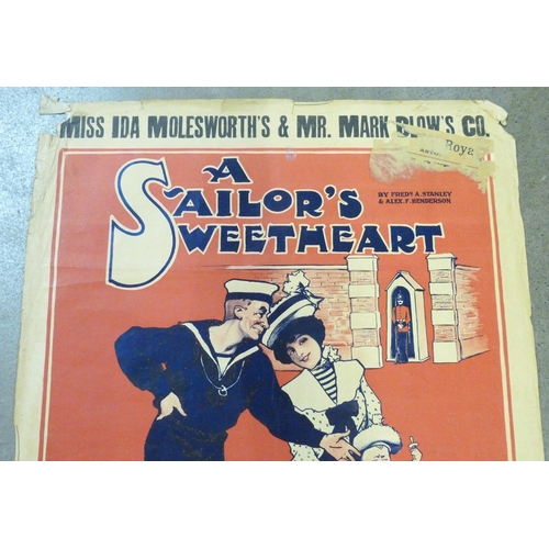 744C - A WWI poster, A Sailor's Sweetheart