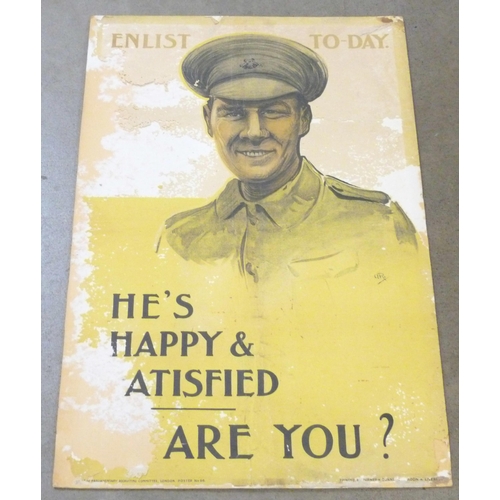 744E - A WWI poster, Enlist Today