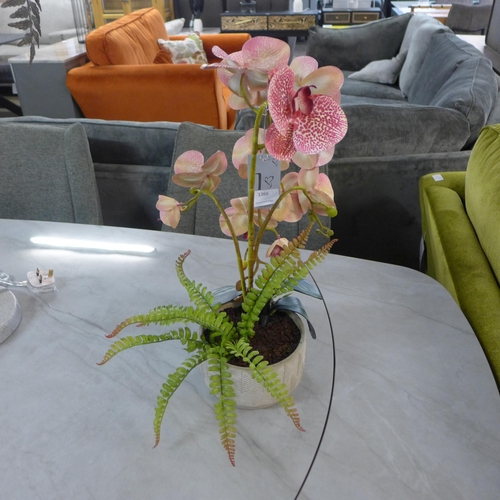 1315 - An artificial Fern and Orchid arrangement, H 50cms (52458215)   #