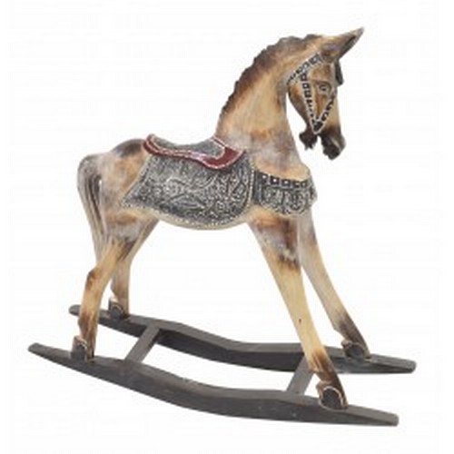 1408 - A wooden ornamental rocking horse, H 60cms (AR00628)   #