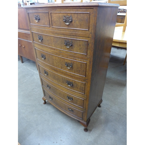 118 - A George I style burr walnut chest of drawers